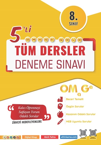 8. Sınıf Omage Motivasyon Tüm Dersler 5 Li Kamp Deneme Sınavı