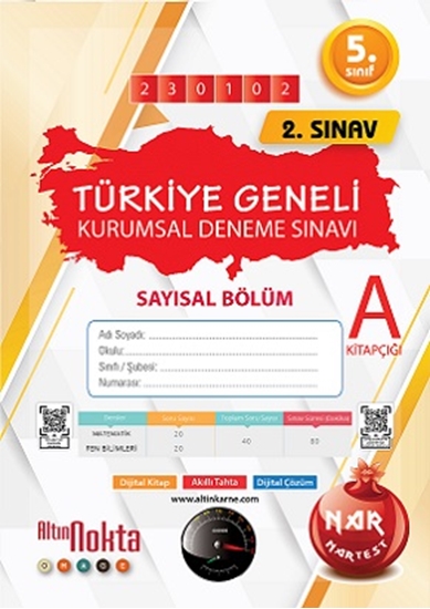 Nartest 5. Sınıf 2. Kurumsal Deneme Ocak A Say Kod 230102