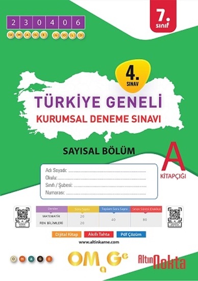 Omage 7. Sınıf 4. Kurumsal Deneme Nisan A Say Kod 230406