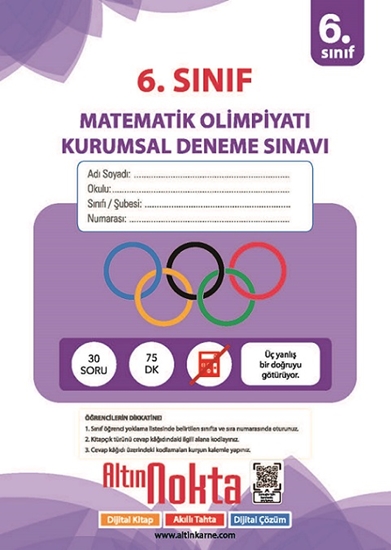 6. Sınıf Matematik Olimpiyatı Kurumsal Deneme Sınavı