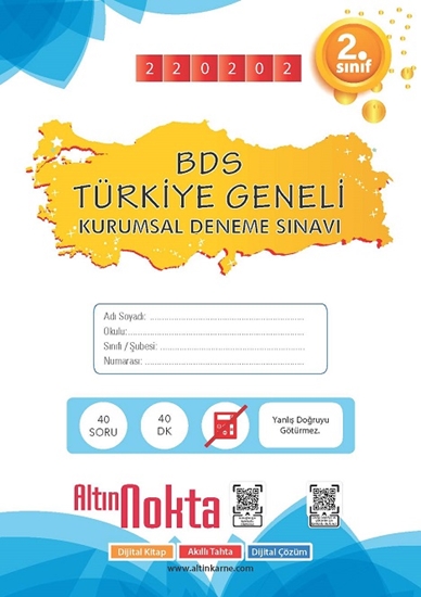 2. Sınıf Bds Türkiye Geneli Kurumsal Deneme Sınavı Kod:220202