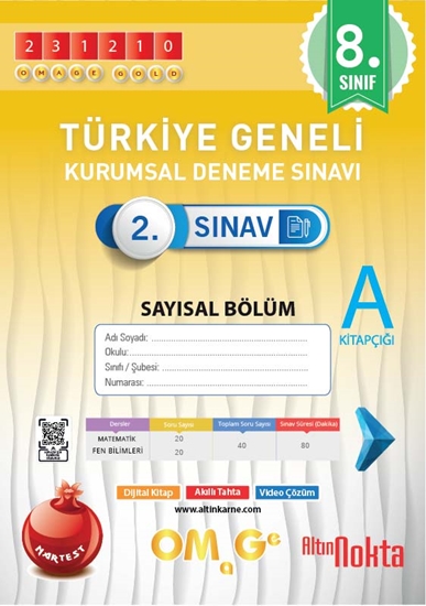 Omage 8. Sınıf 2. Kurumsal Deneme Aralık A Say Kod 231210