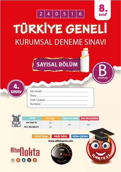 Nartest 8. Sınıf 4. Kurumsal Deneme Mayıs B Say Kod 240516