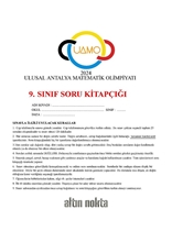 9. Sınıf Ulusal Antalya Matematik Olimpiyatı