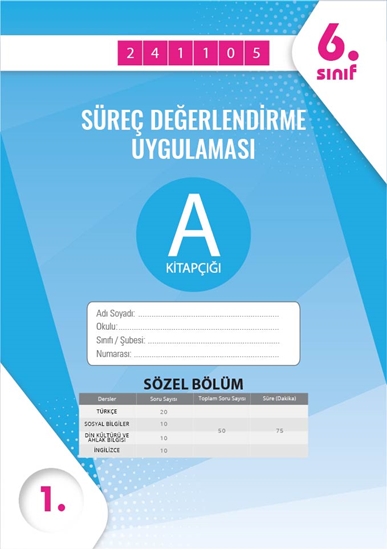 Nartest 6. Sınıf Süreç Değerlendirme Kasım A Söz Kod 241105