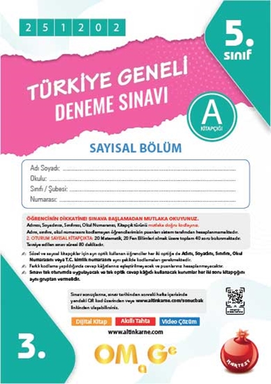 5. Sınıf Türkiye Geneli Ds Aralık A Say Kod 251202