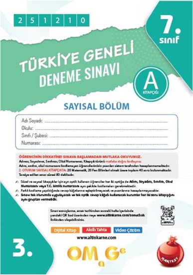 7. Sınıf Türkiye Geneli Ds Aralık A Say Kod 251210