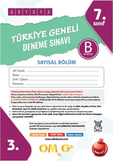 7. Sınıf Türkiye Geneli Ds Aralık B Say Kod 251212