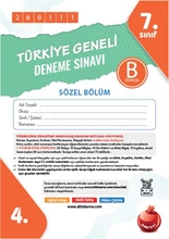 7. Sınıf Türkiye Geneli Ds Ocak B Söz Kod 260111