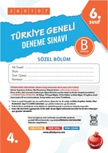 6. Sınıf Türkiye Geneli Ds Ocak B Söz Kod 260107