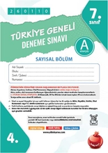 7. Sınıf Türkiye Geneli Ds Ocak A Say Kod 260110