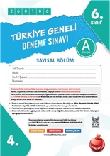 6. Sınıf Türkiye Geneli Ds Ocak A Say Kod 260106