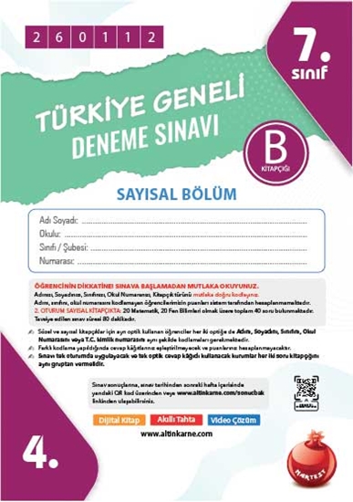 7. Sınıf Türkiye Geneli Ds Ocak B Say Kod 260112