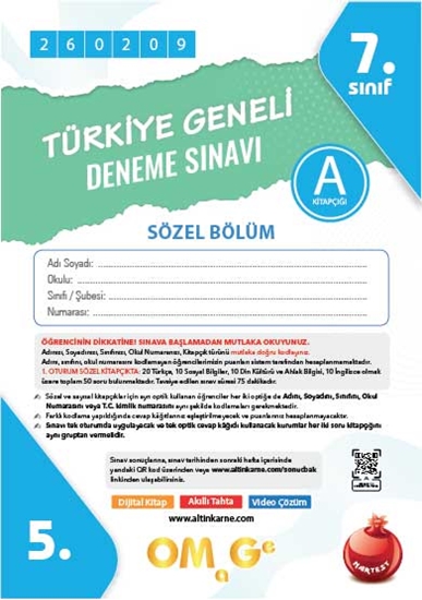 7. Sınıf Türkiye Geneli Ds Şubat A Söz Kod 260209